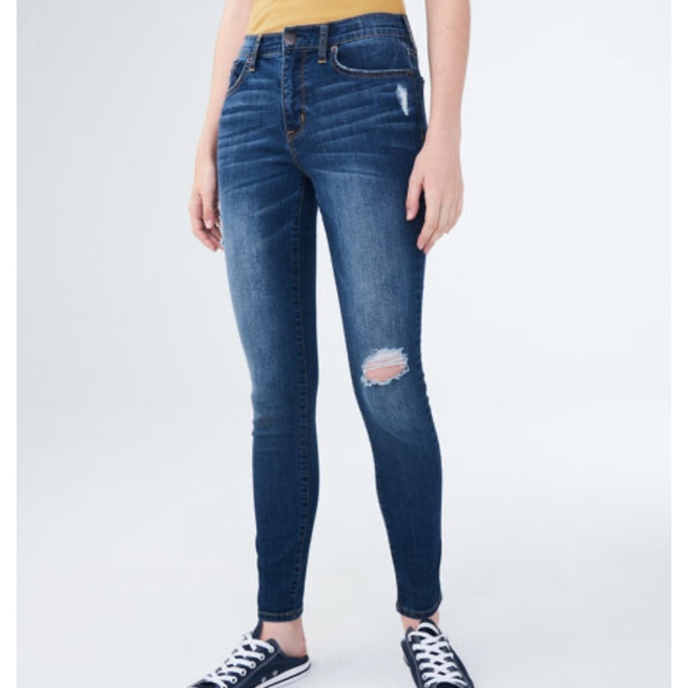 Aeropostale Distressed Jeggings Dark Like New